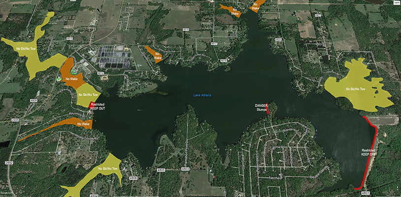 Lake Athens Buoy Map 20-0311